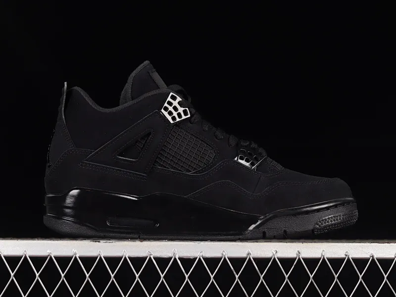 All categories Air Jordan Jordan series basketball shoes Air Jordan 4 LJR version Air Jordan 4 Retro "Black Cat" AJ4 Joe 4 Black Cat First layer frosted CU1110-010